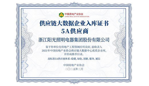 英国威廉希尔公司官网荣膺 “2025 房建供应链综合实力 TOP500 首选供应商・照明灯具类” 三甲！